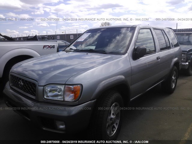 JN8DR09Y91W602656 - 2001 NISSAN PATHFINDER LE/SE/XE SILVER photo 2