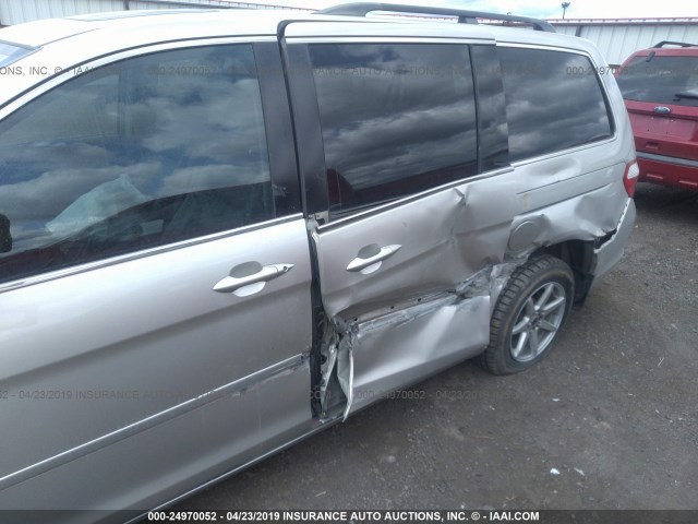 5FNRL38836B055823 - 2006 HONDA ODYSSEY TOURING GRAY photo 6