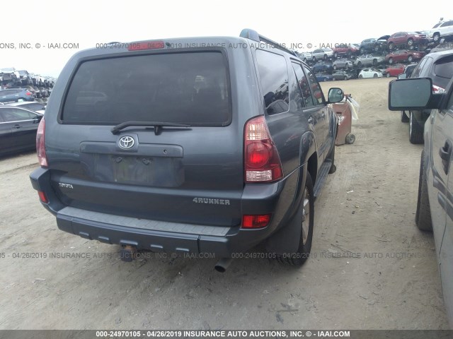 JTEZU14RX58029956 - 2005 TOYOTA 4RUNNER SR5/SPORT GRAY photo 4