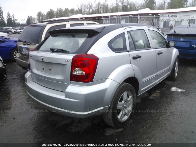 1B3HB48B07D236596 - 2007 DODGE CALIBER SXT SILVER photo 4