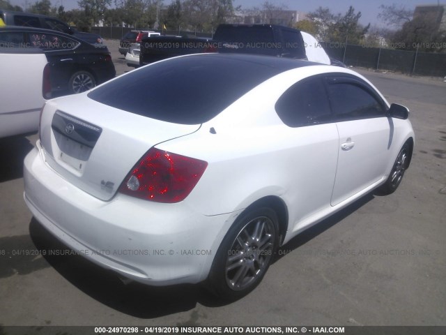 JTKDE177660129129 - 2006 TOYOTA SCION TC WHITE photo 4