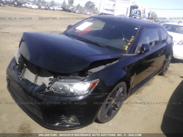 JTKJF5C76B3006419 - 2011 TOYOTA SCION TC BLACK photo 2