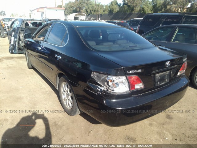 JTHBA30G145017384 - 2004 LEXUS ES 330 BLACK photo 3