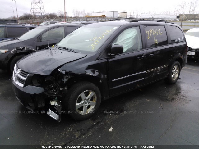 2D8HN54PX8R140990 - 2008 DODGE GRAND CARAVAN SXT BLACK photo 2