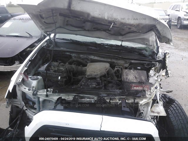 5TFRX5GN2GX073616 - 2016 TOYOTA TACOMA ACCESS CAB/SR/SR5 თეთრი ფოტო 10