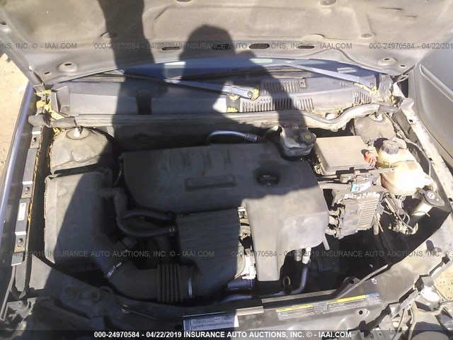 1G8AL55F87Z147897 - 2007 SATURN ION LEVEL 3 GRAY photo 10