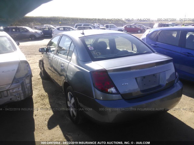 1G8AL55F87Z147897 - 2007 SATURN ION LEVEL 3 GRAY photo 3