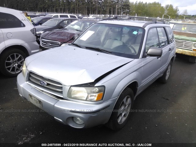 JF1SG65663H758571 - 2003 SUBARU FORESTER 2.5XS SILVER photo 2