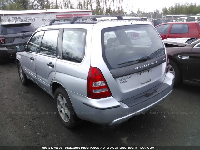 JF1SG65663H758571 - 2003 SUBARU FORESTER 2.5XS SILVER photo 3