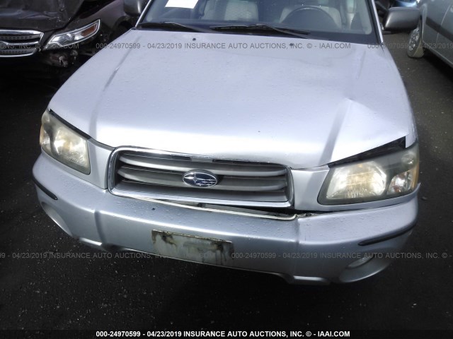 JF1SG65663H758571 - 2003 SUBARU FORESTER 2.5XS SILVER photo 6