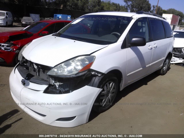 5TDZK23C48S222004 - 2008 TOYOTA SIENNA CE/LE WHITE photo 2