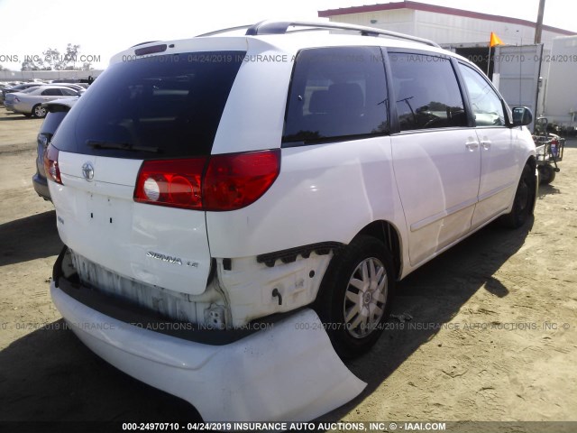 5TDZK23C48S222004 - 2008 TOYOTA SIENNA CE/LE WHITE photo 4