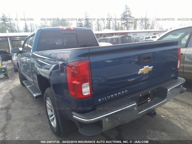 3GCUKSEC9GG229373 - 2016 CHEVROLET SILVERADO K1500 LTZ BLUE photo 3