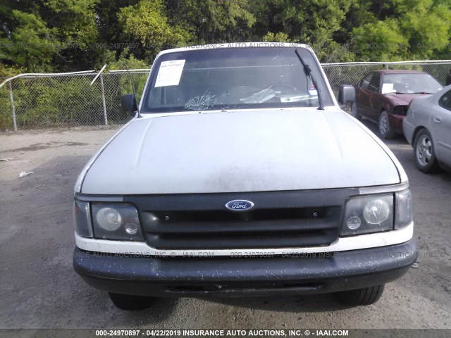 1FTCR10A7SPA45352 - 1995 FORD RANGER WHITE photo 6