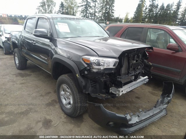 3TMCZ5AN9JM123062 - 2018 TOYOTA TACOMA DBL CAB/SR/TRDSPT/OR/PRO GRAY photo 1