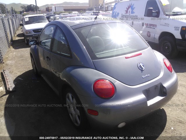 3VWDD21C02M411051 - 2002 VOLKSWAGEN NEW BEETLE GLX GRAY photo 3