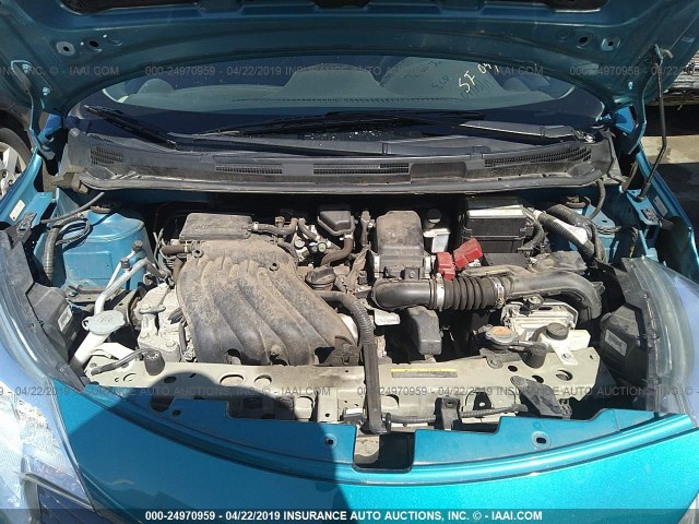 3N1CE2CP9FL431857 - 2015 NISSAN VERSA NOTE S/S PLUS/SV/SL/SR BLUE photo 10