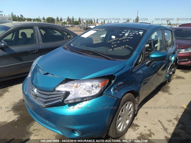 3N1CE2CP9FL431857 - 2015 NISSAN VERSA NOTE S/S PLUS/SV/SL/SR BLUE photo 2