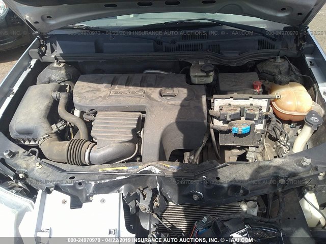 1G8AJ55F16Z192958 - 2006 SATURN ION LEVEL 2 SILVER photo 10