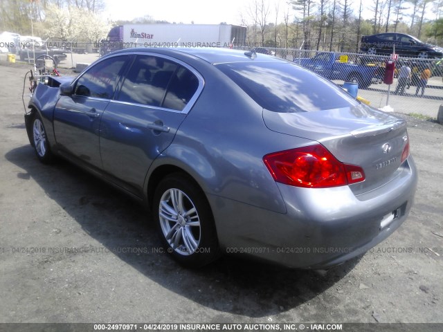 JN1DV6AR6BM653272 - 2011 INFINITI G25 GRAY photo 3