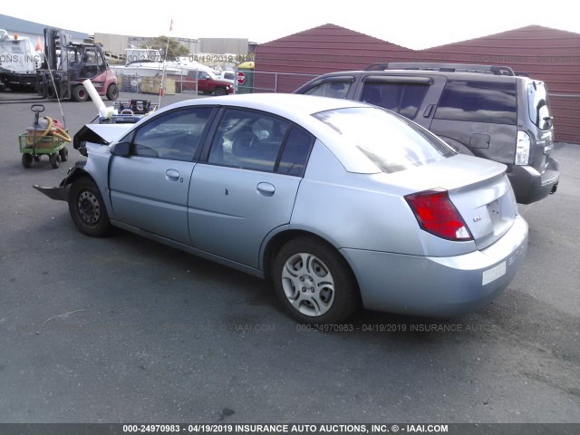 1G8AJ52F63Z162340 - 2003 SATURN ION LEVEL 2 Light Blue photo 3