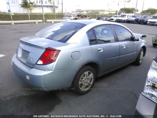 1G8AJ52F63Z162340 - 2003 SATURN ION LEVEL 2 Light Blue photo 4