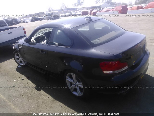 WBAUP93589VF48532 - 2009 BMW 128 I BLACK photo 3