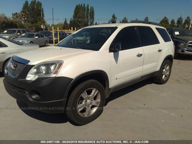 1GKER13728J265622 - 2008 GMC ACADIA SLE WHITE photo 2