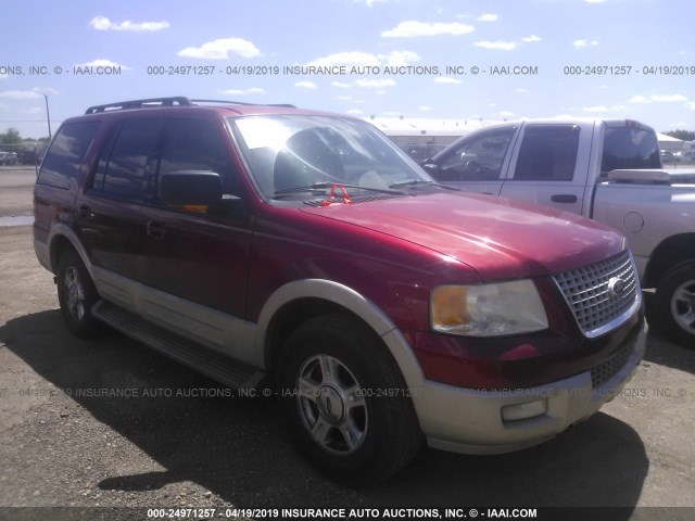 1FMFU18525LA49349 - 2005 FORD EXPEDITION EDDIE BAUER RED photo 1