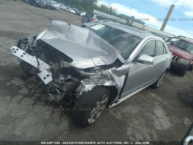 1G6AH5RX3F0123913 - 2015 CADILLAC ATS LUXURY SILVER photo 2