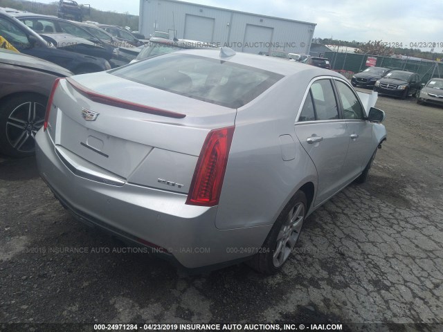 1G6AH5RX3F0123913 - 2015 CADILLAC ATS LUXURY SILVER photo 4