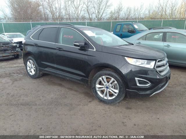 2FMTK4J8XFBC25466 - 2015 FORD EDGE SEL BLACK photo 1