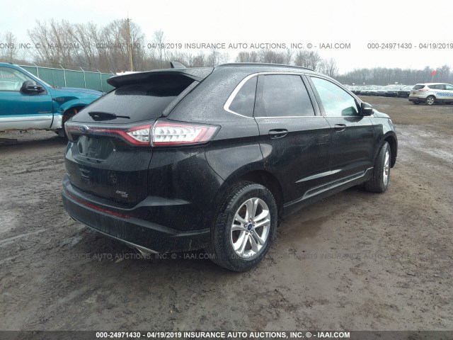 2FMTK4J8XFBC25466 - 2015 FORD EDGE SEL BLACK photo 4