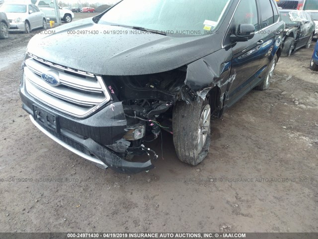 2FMTK4J8XFBC25466 - 2015 FORD EDGE SEL BLACK photo 6