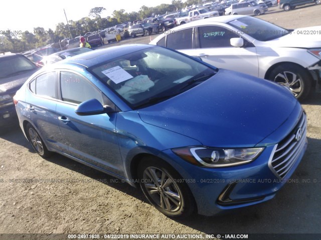 5NPD84LF1HH150313 - 2017 HYUNDAI ELANTRA SE/VALUE/LIMITED BLUE photo 1