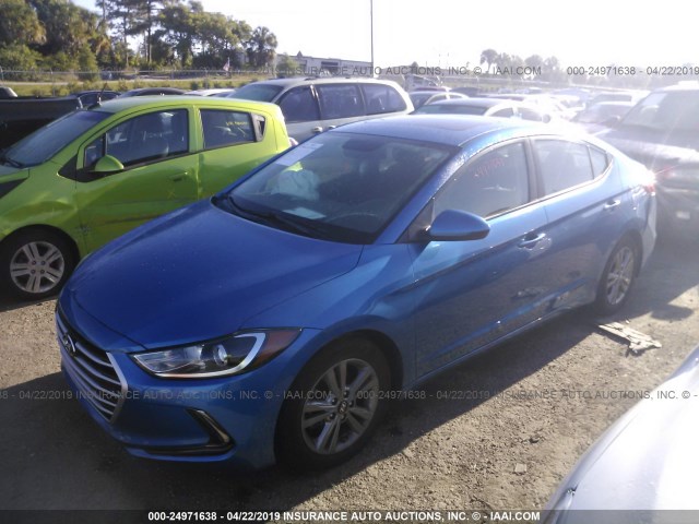 5NPD84LF1HH150313 - 2017 HYUNDAI ELANTRA SE/VALUE/LIMITED BLUE photo 2