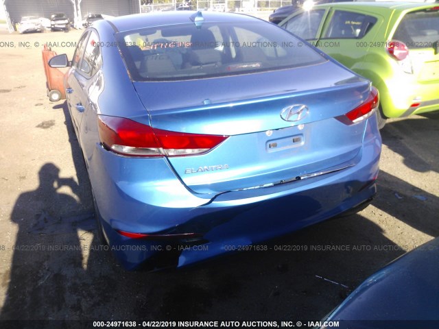 5NPD84LF1HH150313 - 2017 HYUNDAI ELANTRA SE/VALUE/LIMITED BLUE photo 6