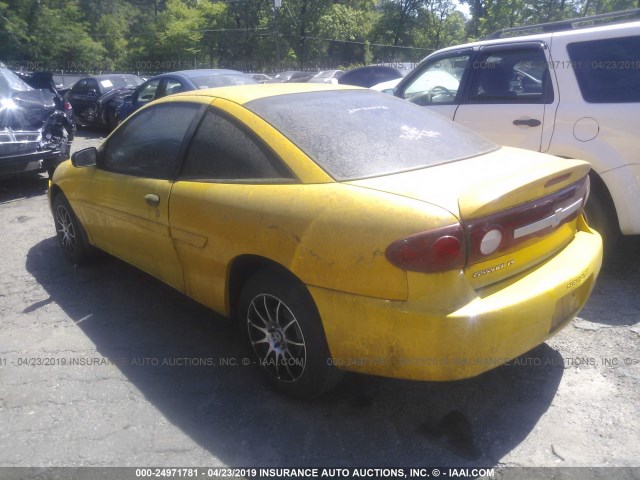 1G1JF12F237293379 - 2003 CHEVROLET CAVALIER LS YELLOW photo 3