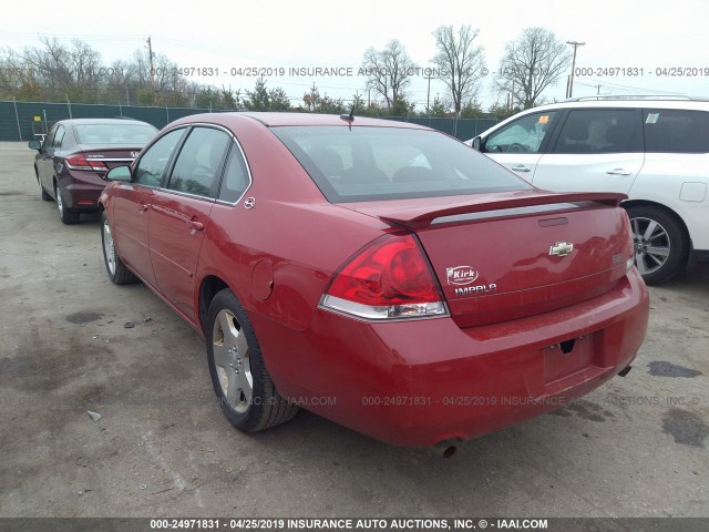 2G1WD58C589138489 - 2008 CHEVROLET IMPALA SUPER SPORT RED photo 3