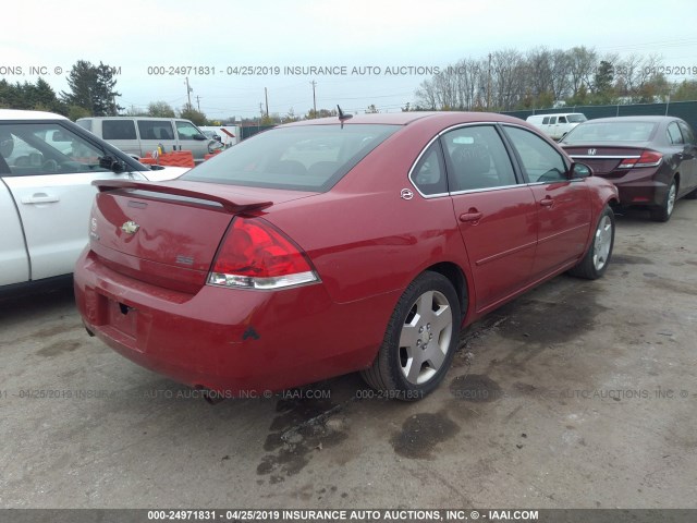 2G1WD58C589138489 - 2008 CHEVROLET IMPALA SUPER SPORT RED photo 4