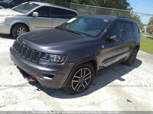 1C4RJFLG2KC718828 - 2019 JEEP GRAND CHEROKEE TRAILHAWK GRAY photo 2