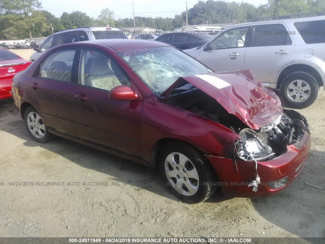 KNAFE121075377557 - 2007 KIA SPECTRA EX/LX RED photo 1