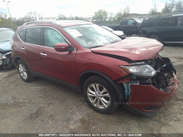 5N1AT2MT4FC827658 - 2015 NISSAN ROGUE S/SL/SV RED photo 1