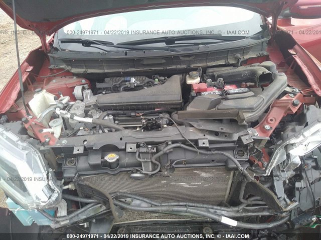 5N1AT2MT4FC827658 - 2015 NISSAN ROGUE S/SL/SV RED photo 10