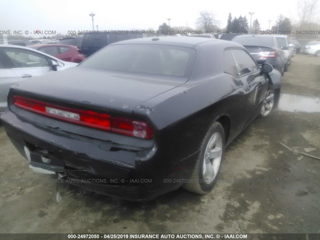 2B3CJ4DV0AH300529 - 2010 DODGE CHALLENGER SE BLACK photo 4