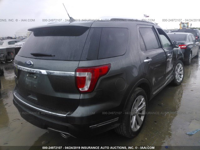 1FM5K7F80KGB48287 - 2019 FORD EXPLORER LIMITED GRAY photo 4