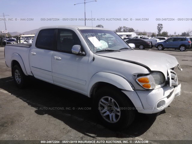 5TBET34154S447629 - 2004 TOYOTA TUNDRA DOUBLE CAB SR5 WHITE photo 1