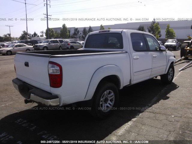 5TBET34154S447629 - 2004 TOYOTA TUNDRA DOUBLE CAB SR5 WHITE photo 4