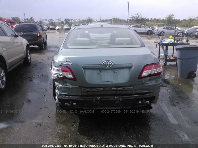 4T1BF3EK1AU526436 - 2010 TOYOTA CAMRY SE/LE/XLE GREEN photo 6