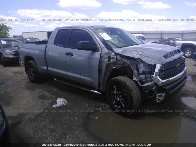 5TFRM5F1XKX135442 - 2019 TOYOTA TUNDRA DOUBLE CAB SR/SR5 GRAY photo 1